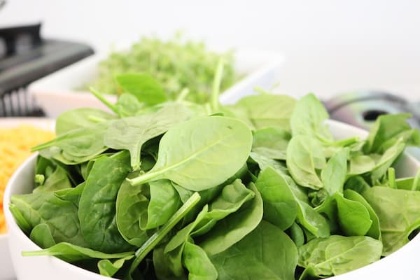 Baby spinach in a bowl